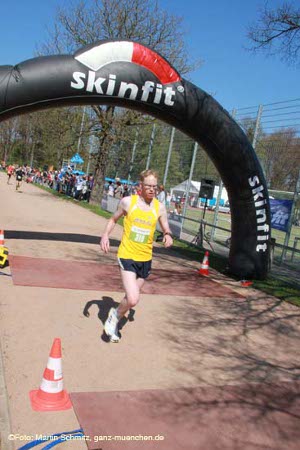 Martin im Ziel nach 10 Kilometer