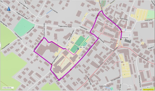 Strecke 1,3km,